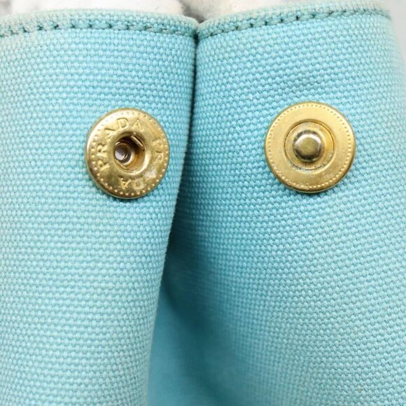 PRADA Canapa GM Hand Bag Canvas 2way Light Blue - Picture 9 of 15